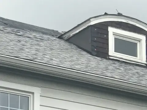 Roof slope and dormer roofline detail
