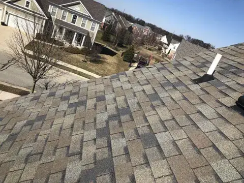 Shingle roof and pipe penetration detail